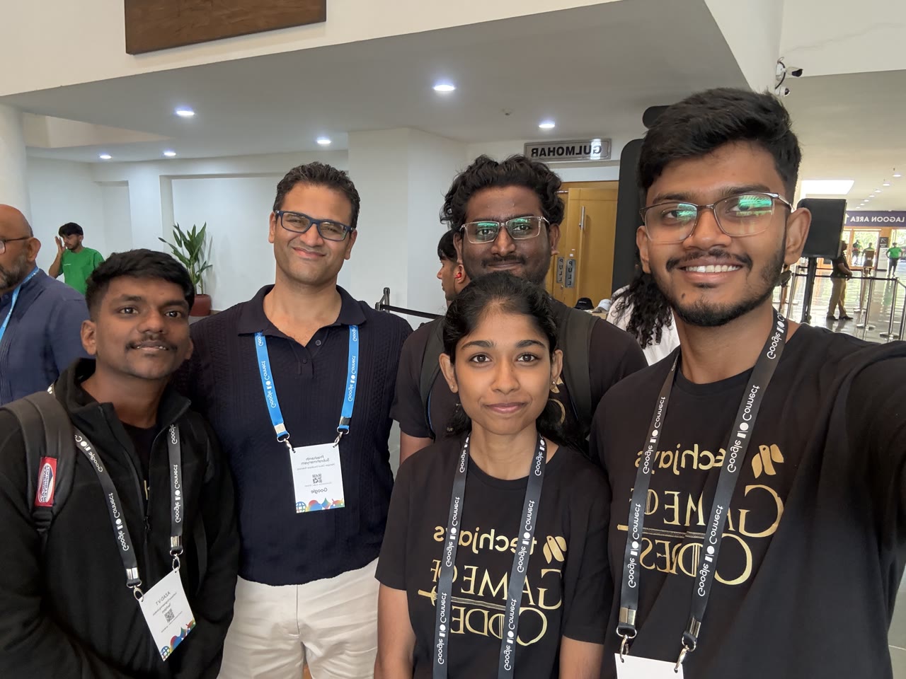 A group selfie with Prashanth Subrahmanyam and Techjays teammates
