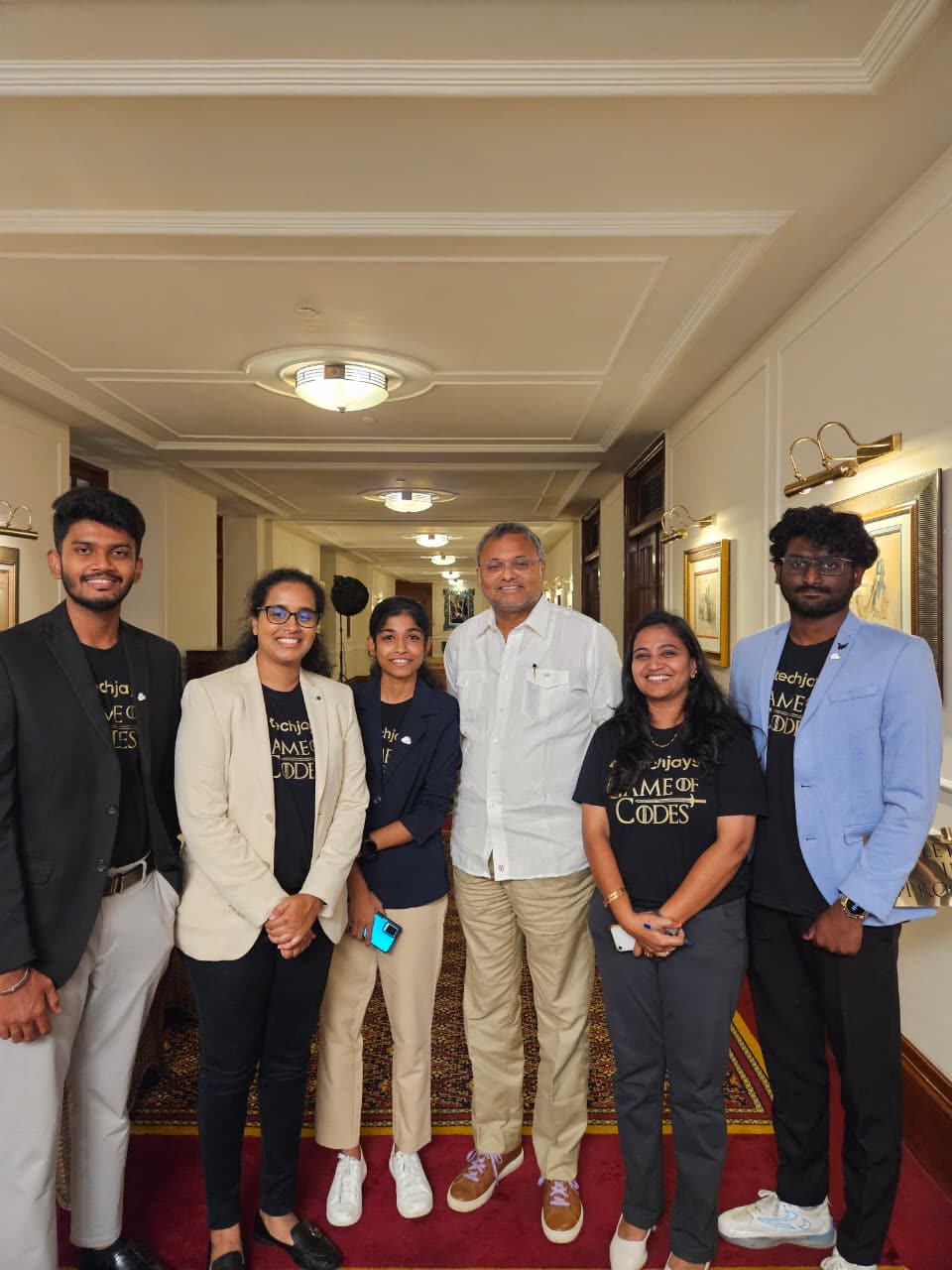 Team Techjays with MP Karti Chidambaram