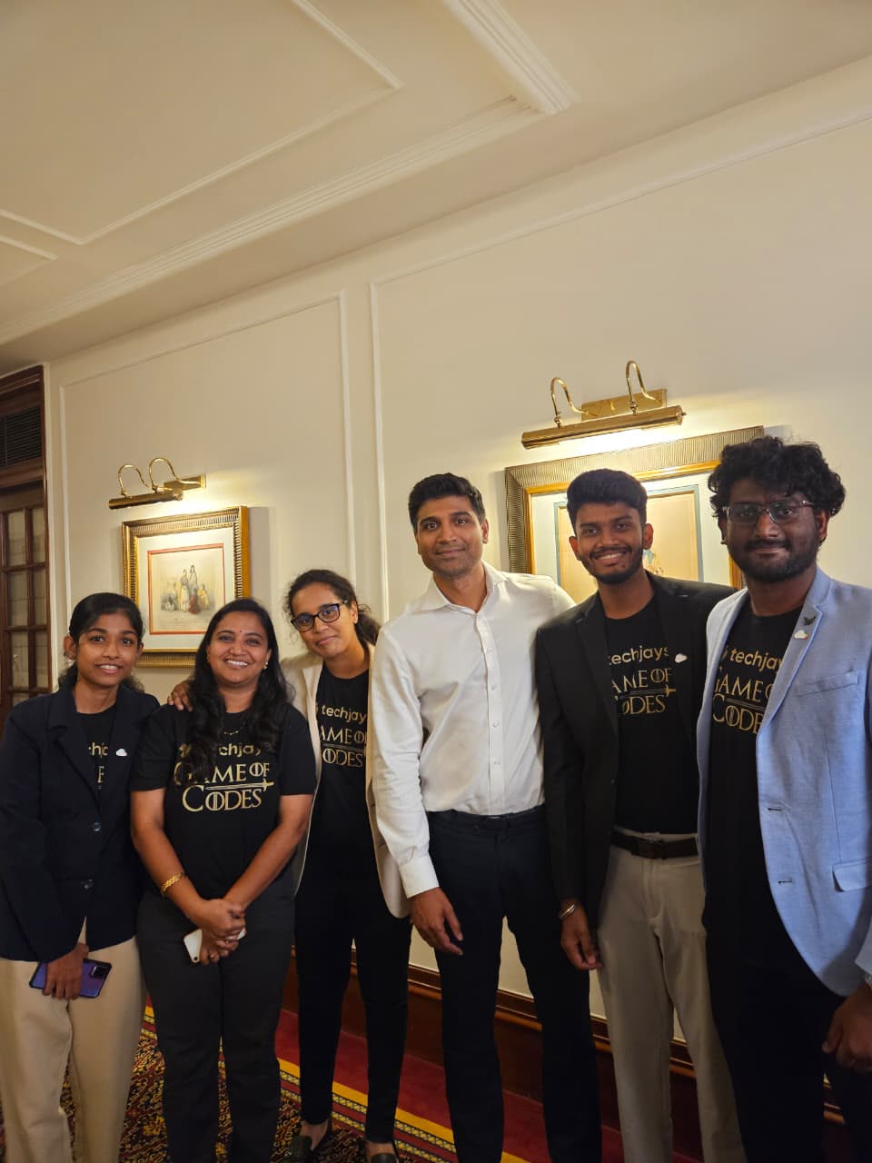 Team Techjays with MP Lavu Sri Krishna Devarayalu