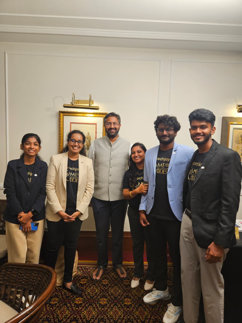 Team Techjays with MP Mathukumilli Sribharat