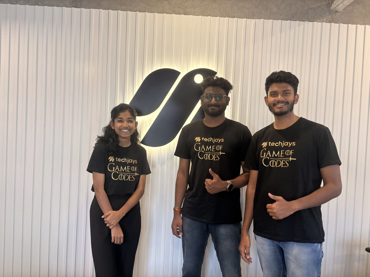 Three of the team back at the Techjays office