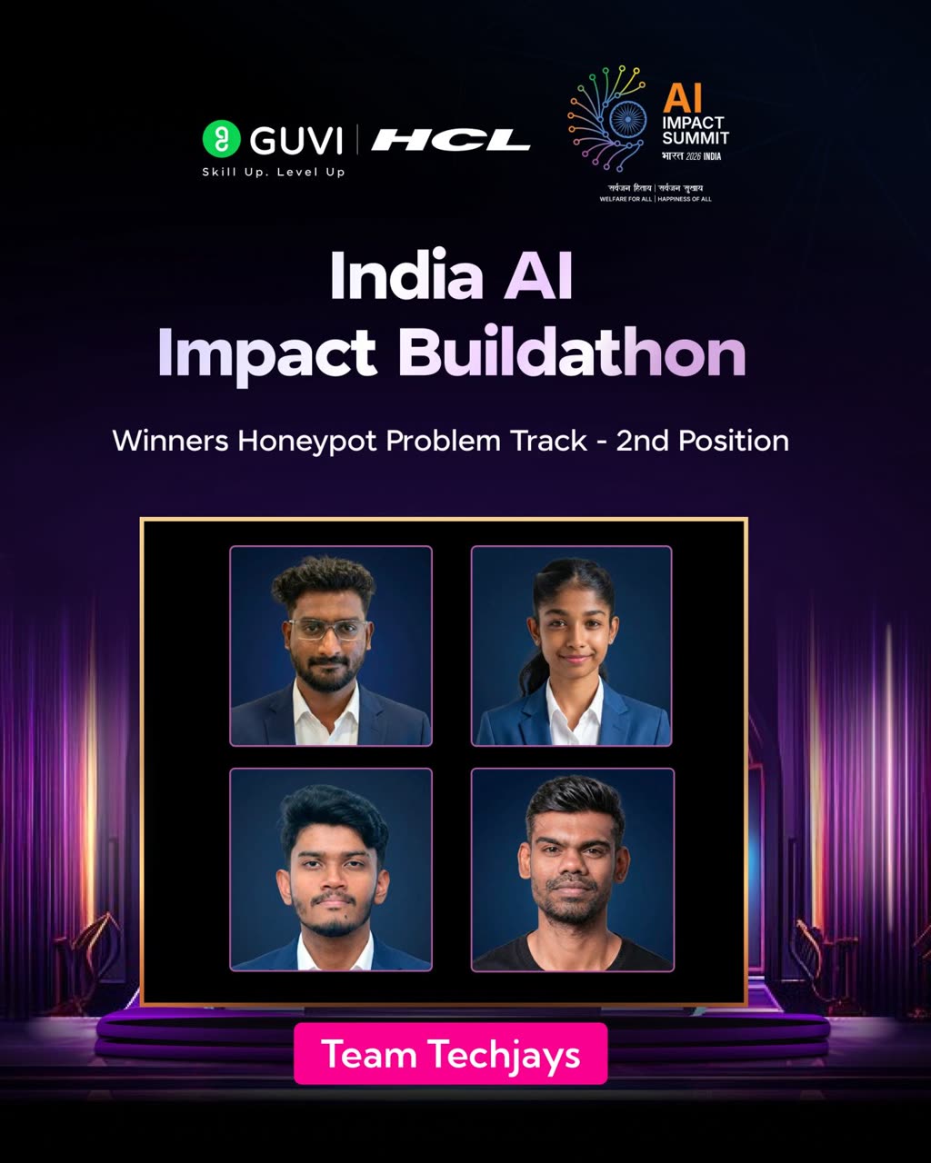 The official winners card for the Honeypot track