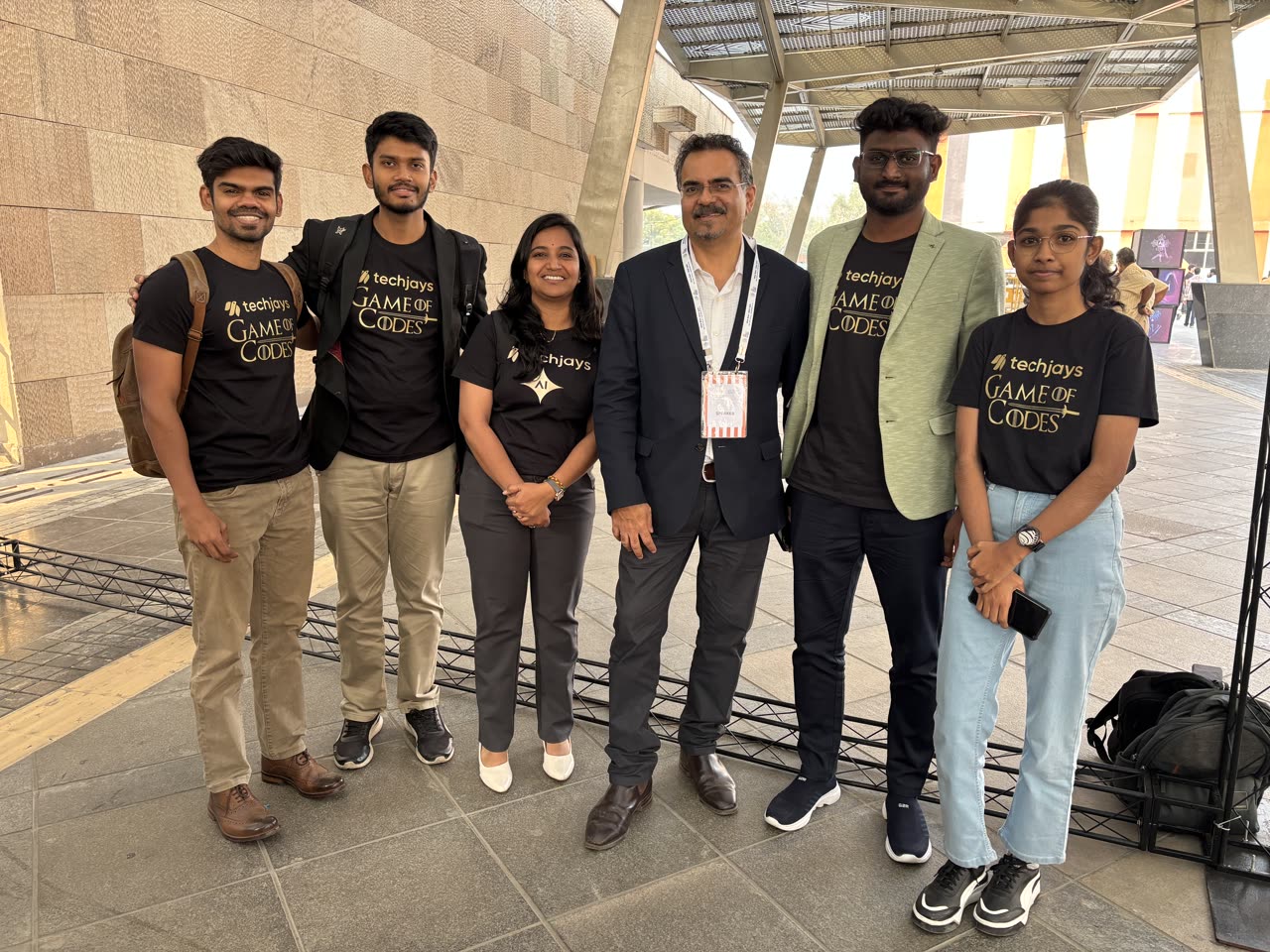 Team Techjays with Sandeep Saini of HCLTech at the summit